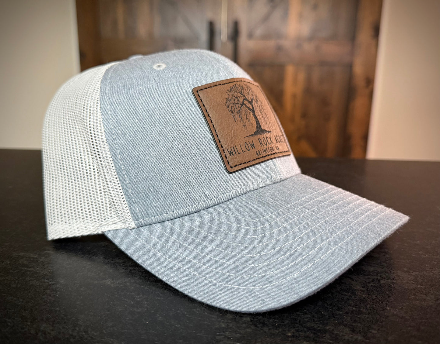 Richardson 112 trucker hat in Heather Grey/Light Grey