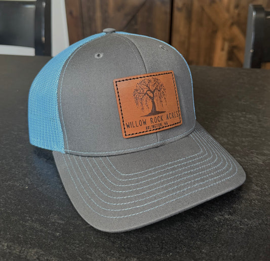Richardson 112 trucker hat in Blue/Charcoal